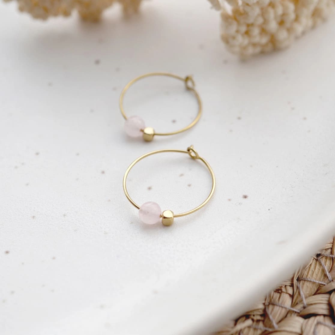 Tilda Zeitlos | Nachhaltige Ringe | Rosa Creolen