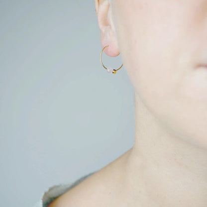 Tilda Zeitlos | Nachhaltige Ringe | Rosa Creolen